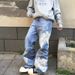 Men's Clothing Japanese Street Style, Niche Patchwork Straight Leg Jeans For Men, New Artistic And Stylish, Trendy And Simple._mkmklike.com