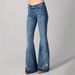 Women's Flared Jeans With 3D Digital Print - Stretchy Polyester Bootcut Pants (S-5XL, Light Blue/Dark Blue/Black/Pink/Colorful Prints)_mkmklike.com