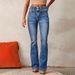 Jeans Flare Pant Women Denim Long Pants Bodycon Casual Y2k Elegant Vintage Button Pocket Straight Trousers Zipper Streetwear_mkmklike.com