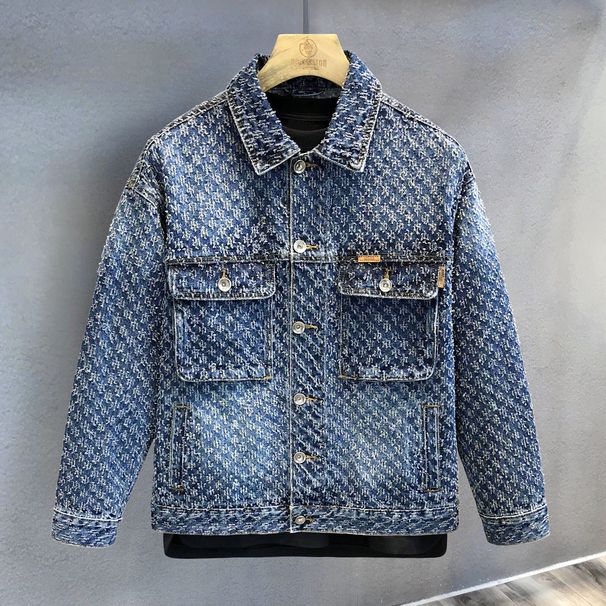 Men's Clothing High Grade Cat Claw Fashion Niche High End Denim Jacket Men's Handsome High Street Retro Jacket Trend_mkmklike.com