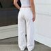 Women's Retro Low Waisted Wide Leg Pants Solid Color Loose Fit Denim Trousers Export Style_mkmklike.com