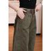 Vintage Workwear Jeans For Women In Army Green, 2026 New Model, High-waisted, Loose Straight-leg, Curved-leg Pants,_mkmklike.com