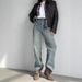 Women's Clothing Popular Pants High Waisted Vintage Blue Jeans - Relaxed Fit Cotton Denim Pants For Casual & Office Wear Fit Cotton Denim Pants_mkmklike.com