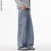 Men's Oversized Straight-Leg Jeans – Vintage Washed Denim Pants With Multi-Pocket & Streetwear Design_mkmklike.com