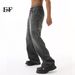 JEANS | 2024 Summer New Product, Thin Tencel American Black And Gray Straight Loose Jeans, Simple And Versatile_mkmklike.com