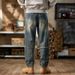 New Style American Distressed Jeans, Casual, Fashionable, Loose, Men's Fashion Trend_mkmklike.com