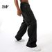 EF JEANS | 2024 New American Personality Retro Old Black Grey Simple Loose Wide Leg Jeans Men And Women_mkmklike.com