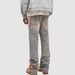 Men's Straight Leg Jeans - High Waist Stretch Denim Pants With Embroidery & Vintage Wash For Casual Streetwear_mkmklike.com
