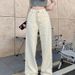 ng2510292 Ng2510292 2025 Autumn Chic Design High-Quality Jacquard Denim For Women, Ins Straight-Leg Slimming Versatile Wide-Leg Pants_mkmklike.com