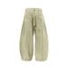 Men's Trendy Detachable Scarf Design Reversible Tie-Dye Vintage Dirty Wide-Leg Pants_mkmklike.com