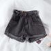 Women's High-Waisted Slimming Denim Shorts Korean Style Loose Wide Leg Summer 2021 Trendy Rolled up Hot Pants for Students_mkmklike.com