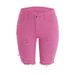 Women's Clothing Candy Color Hole Large Size Women's Jeans_mkmklike.com