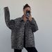 Oversized Leopard Print Denim Jacket For Women - Vintage-Inspired, Button Front, Roomy Pockets, Streetwear Essential (Available In Grey)_mkmklike.com