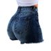 Women's High Waist Tassel Ripped Denim Shorts England Style Fashion Hot Pants For Spring/Summer_mkmklike.com