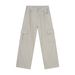 EF JEANS | 2024 New Vintage Simple Large Pocket Color Semi-elastic Waist Overalls Light Grey Jeans_mkmklike.com