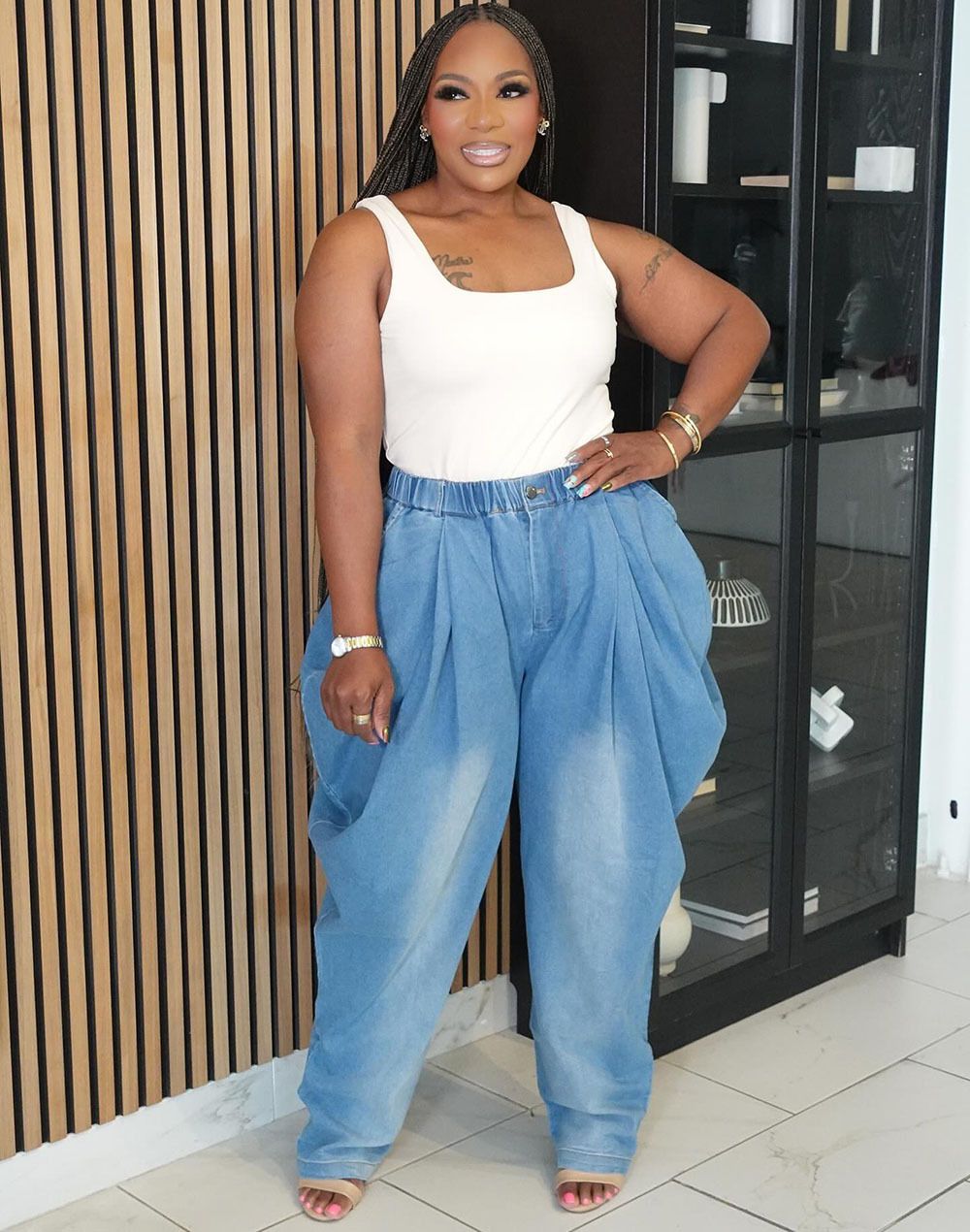 Women's Street Casual Loose Harlan Wide Leg Bloomers_mkmklike.com