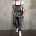 Men's Clothing Suspender Jumpsuit Frayed Men's Jeans Trousers Overalls_mkmklike.com
