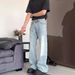 Men's Clothing Men's Light Blue Vintage Flared Jeans - Cleanfit High Street Style, Slimming & Stretchy Comfort For Everyday Wear_mkmklike.com