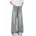 American High Street Jeans Men's Loose Casual Wide-leg Straight Wash Old Long Pants_mkmklike.com