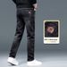 Men's Jeans Slim-Fit Straight Casual Long Pants_mkmklike.com