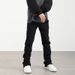 Nordmann European And American Style Vibe Frayed Hem Jeans For Men New Slim Fit Slightly Flared Casual High Street Trendy_mkmklike.com