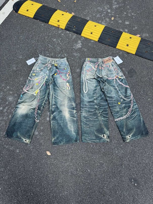 Affordable Alternative To Niche Jeans, Authentic Washed American Style, Versatile For Both Men And Women, Loose_mkmklike.com