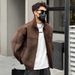 Men's High-End Stylish Autumn Winter New Warm Comfortable Retro Versatile Fashion Casual Turn-Down Collar Jacket Coat_mkmklike.com