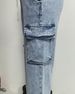 K New Trendy Elastic Waistband Tied Work Pants, Casual Wide Leg Jeans For Women_mkmklike.com