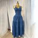 Women's Clothing Women's Summer New Sexy Fashion V Neck Suspender Back Strap Denim Dress Cake Long Skirt_mkmklike.com