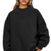 Women's sweatshirt long sleeve turtleneck pullover sweatshirt casual sweatshirt fleece top_mkmklike.com