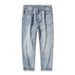 Hr2025 New Jeans Loose Thin Trendy Korean Edition Casual Straight Stretch Denim Men's Pants_mkmklike.com