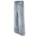 Men's Clothing Vintage Washed Blue Straight-Leg Jeans – Unisex Relaxed Fit With Subtle Flare & Button Fly | 65% Cotton Blend For Clean Aesthetic_mkmklike.com