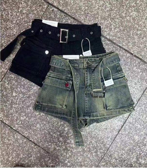 High-waisted A-word Denim Shorts Spice Girls Skinny High-waisted Hip-lifting Tights Hot Pants 3356_mkmklike.com
