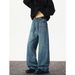 Vintage Studded Denim Jeans – 90s Grunge Streetwear Pants With Rhinestone & Metal Accents (S-3XL)_mkmklike.com