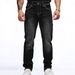 Men's Slim Fit Stretch Jeans - Classic Black & Gray Straight Leg Casual Denim Pants For Everyday Wear_mkmklike.com