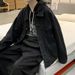 Pulse Pulse Loose Workwear Versatile Denim Jacket Men's Trendy New 2025 Spring Autumn European American Hong Kong Style Black_mkmklike.com
