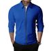2026 Cross-Border New Autumn Cardigan Zipper Coat Casual Men's Long Sleeve Turn-Down Collar Waffle Jacket_mkmklike.com