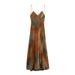Women's clothing style sleeveless tie-dye waisted medium-length suspender dress female 8025438_mkmklike.com
