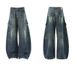 Vintage Washed Denim Jeans For Men & Women - Relaxed Fit, Straight Leg, High Waist, Comfortable Cotton Casual Pants_mkmklike.com