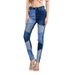 Women's Clothing Slim High Waist High Elastic Stitching Trousers Large Size Women's Trousers Contrast Color_mkmklike.com