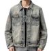 American Retro Brand Motorcycle For Men 2025 Autumn New Trendy Workwear Casual Denim Jacket_mkmklike.com