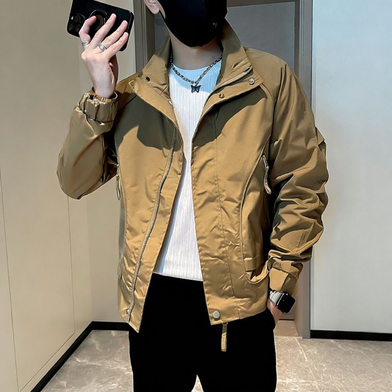 Jacket 2026 Men's Stand Collar For Young Middle-Aged Men, Spring And Autumn Business Casual Coat_mkmklike.com