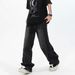 Patchwork Jeans High Street Trendy Oversized Straight Leg Wide Leg Trousers Style Heavyweight High End For Men And Women_mkmklike.com