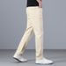Jeans Men's Straight Elastic Versatile Cotton High Waist Business Pants New_mkmklike.com