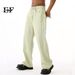 EF JEANS | 2024 New American Old Yellow Mud Splicing Straight Wide-leg Jeans Trendy Loose Retro_mkmklike.com