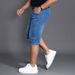 One Piece Of Cross-border Jeans Is Sent On Behalf Of Others. Summer Thin Elastic Five-point Jeans Are 5-point Fattened Plus-size Jeans._mkmklike.com