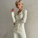 Women's Clothing OL casual knitted suit for home and street, comfortable and simple style _mkmklike.com