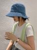 Hot Sale Retro Washed Cowboy Bucket Hat Women Men Wide Brim Sunhat Spring Summer Solid Color Denim Panama Fisherman Cap_mkmklike.com