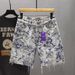 Men's Clothing Light Luxury Denim Shorts Men's Summer Loose Versatile Casual Trendy Shorts Fashionable Blue And White Porcelain Casual Pants_mkmklike.com