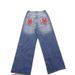 High Jeans Hip Hop Loose Men's Street Straight Wide Leg Casual Long Pants_mkmklike.com